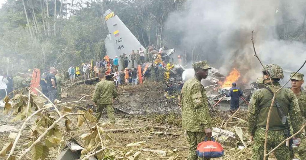 কলম্বিয়ায় উড্ডয়নের পর সামরিক বিমান বিধ্বস্ত, নিহত ৩৪