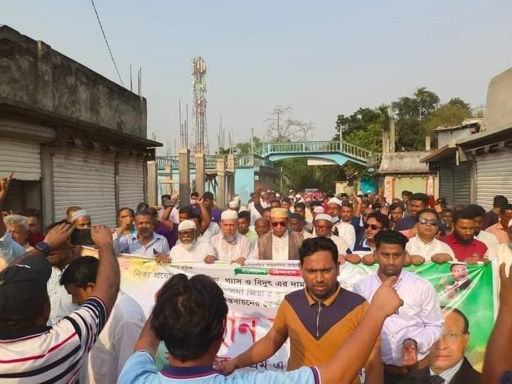 বাঞ্ছারামপুর উপজেলা বিএনপির অবস্থান কর্মসূচি