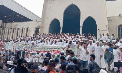 বায়তুল মোকাররমে হেফাজতের বিক্ষোভ সমাবেশ