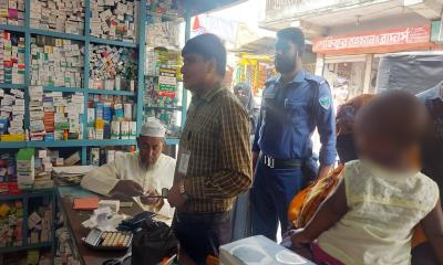 মেয়াদোত্তীর্ণ ওষুধ বিক্রি করায় ৪ প্রতিষ্ঠানকে জরিমানা