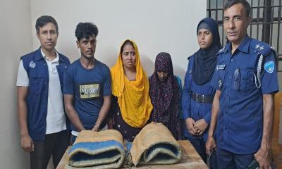 বাঞ্ছারামপুরে ৬ কেজি গাঁজাসহ আটক ৩