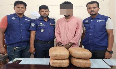 বাঞ্ছারামপুরে ৮ কেজি গাঁজাসহ গ্রেফতার ১