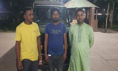 সিংড়ায় ধানের ট্রাকে চাঁদাবাজি, বিএনপি নেতাসহ তিনজন আটক