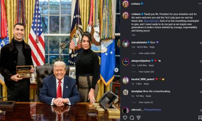 রোনালদোকে ‘সর্বকালের সেরা’ উল্লেখ করলেন  ট্রাম্প