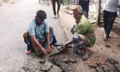 আলফাডাঙ্গায় কোটি টাকার সড়ক নির্মাণে অনিয়ম