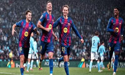 লেভানডোভস্কির হ্যাটট্রিক, রিয়ালের ড্রয়ের সুযোগ নিলো বার্সা